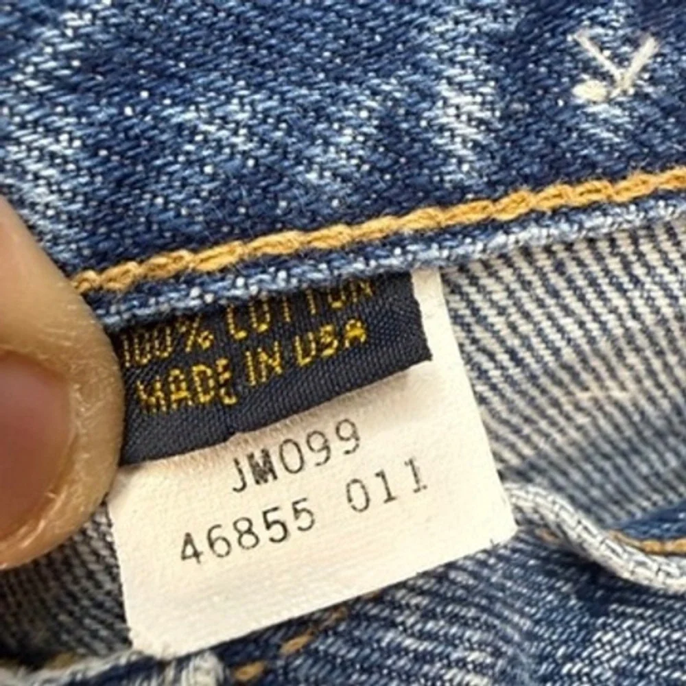 VTG J.Crew Straight Leg Denim Jeans 32x34 (FIT 29x33) Blue Made in USA Workwear